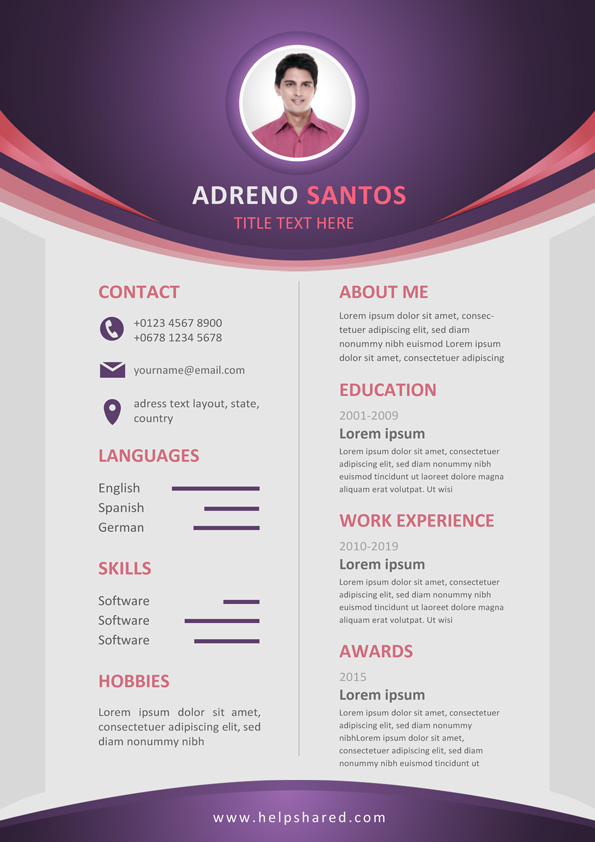 cv template concept