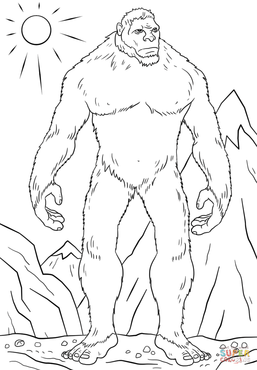 Abominable Snowman Coloring Page Free