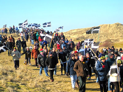 St Piran's Day parade, kernow flags