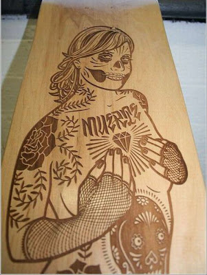 Laser wood engraving