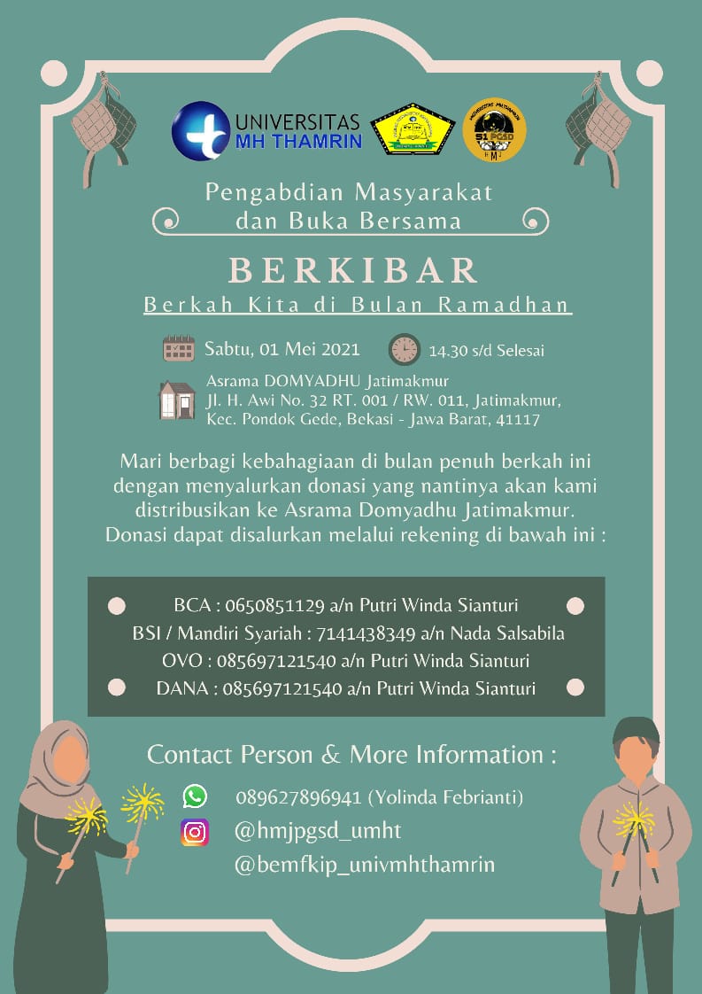 BERKIBAR (Berkah Kita di Bulan Ramadhan) - Open Donasi dan Buka Bersama di Asrama Domyadhu, Bekasi