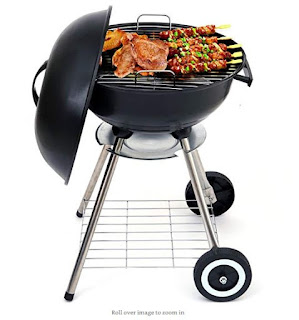 Portable Charcoal Grill for Outdoor Grilling 18inch Barbecue Grill and Smoker Heat Control Round BBQ Kettle Outdoor Picnic Patio Backyard Camping Tailgating Steel Cooking Grate for Steak Chicken