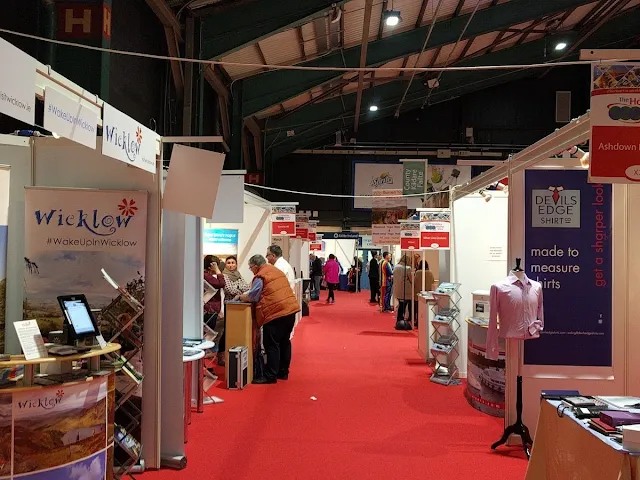 Tourism booths at Holiday World in Dublin in January