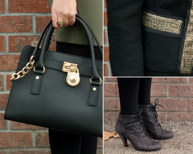 Milly jacket, J. Crew sweater, Mango skirt, Aldo boots, Michael Kors ... Milly jacket, J. Crew sweater, Mango skirt, Aldo boots, Michael Kors ...
