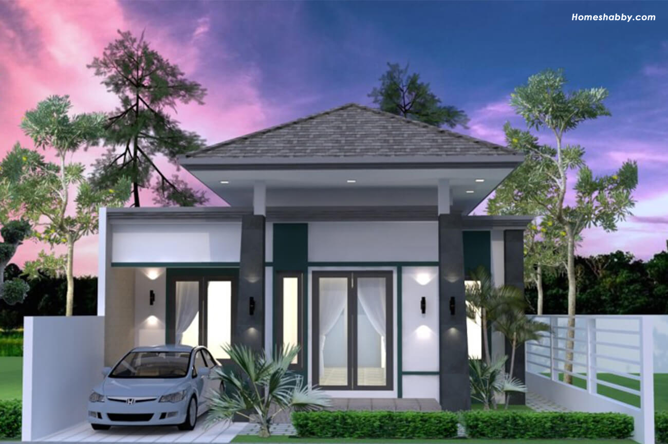 Desain dan Denah Rumah Modern dengan Atap  Limasan Beserta 