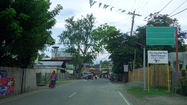 faded highway signage in Padre Burgos, Southern Leyte