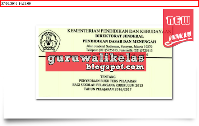 Download Surat Edaran Tentang Penyediaan/Pembelian Buku Kurikulum 2013 Melalui e-Purchasing LKPP New 2016/2017 