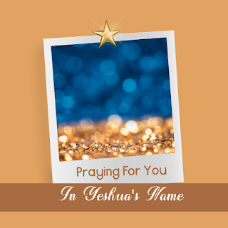 Praying For You In Yeshua's Name Cards - Free Printable Digital Greetings - Blue Gold Abstract Theme