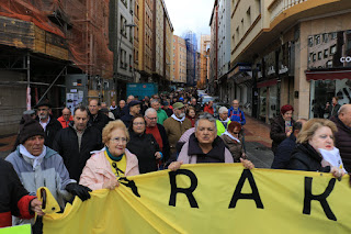 Manifestación de pensionistas en Barakaldo