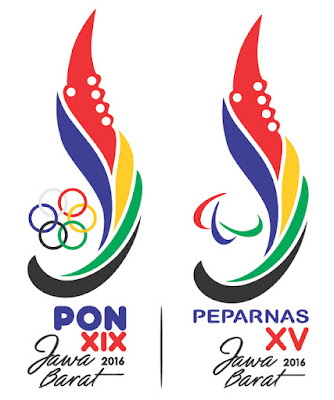 Logo PON XIX dan Peparnas XV Jawa Barat 2016 berbentuk Kujang