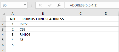 Fungsi ADDRESS: Kegunaan, Contoh, dan Langkah-Langkahnya di Excel