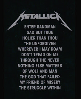 listado de canciones Metallica