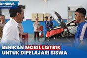 Presiden Jokowi Beri Mobil Listrik untuk SMK Negeri 2 Palembang