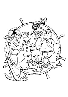 familly popeye the sailor coloring page
