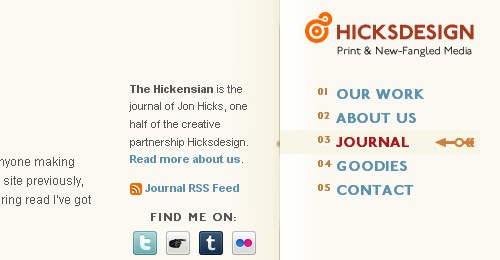 The Hickensian web design
