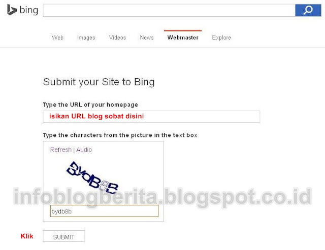 Cara Submit Blog ke Bing Webmaster Terbaru