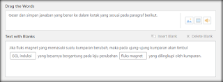 Contoh soal Drag the Words