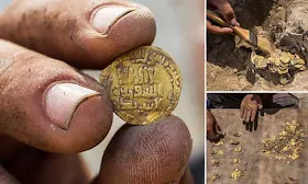 A treasure trove of 1,100 years old 24 Carat Islamic Gold coins unearthed in Israel - Saudi-Expatriates.com-