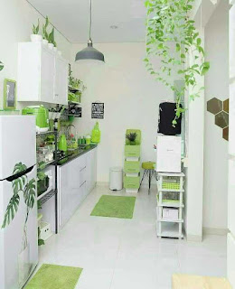 Paduan Warna Putih dan Hijau, Bikin Dapur Kelihatan Bersih dan Segar! Ini Inspirasinya.