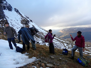 Taking a breather on the way up Coire an Dothaidh