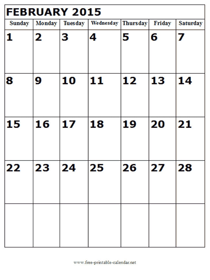Free Printable Calendar 2019 Free Printable Calendar February