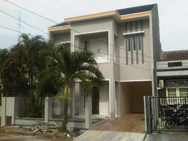 Model rumah minimalis 2 lantai tampak depan