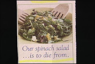 funny recipe for spinich salad to die from