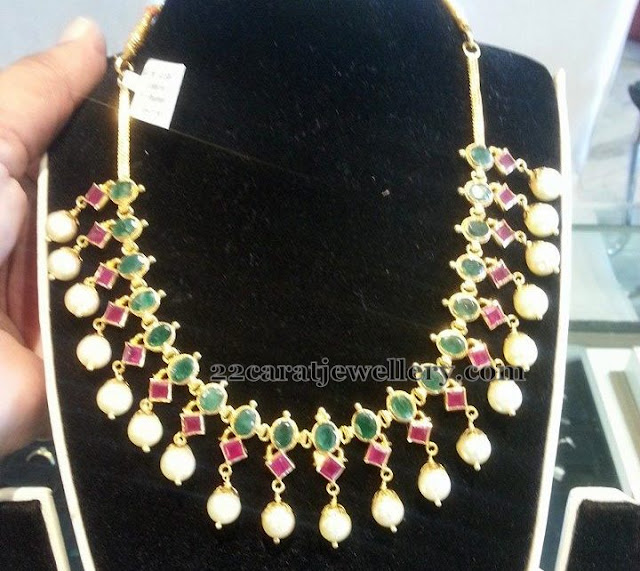 Ruby and Emerald Necklace 50gms