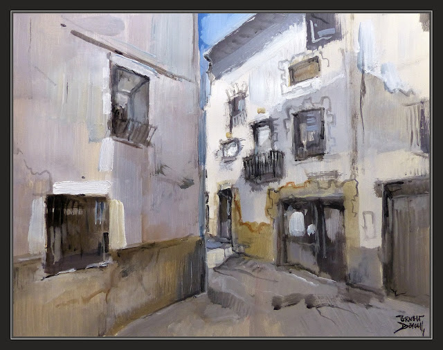 LA PORTELLADA-PINTURA-MATARRAÑA-MATARRANYA-TERUEL-POBLES-PAISATGES-PAISAJES-CALLES-CUADROS-ARTISTA-PINTOR-ERNEST DESCALS-