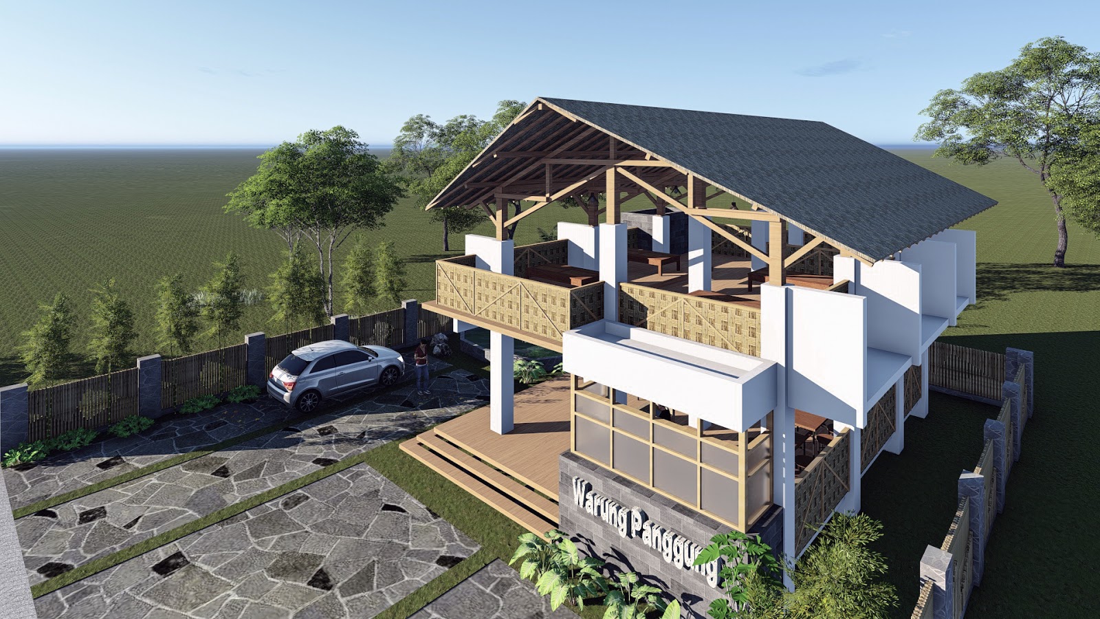 Desain Rumah Makan Panggung