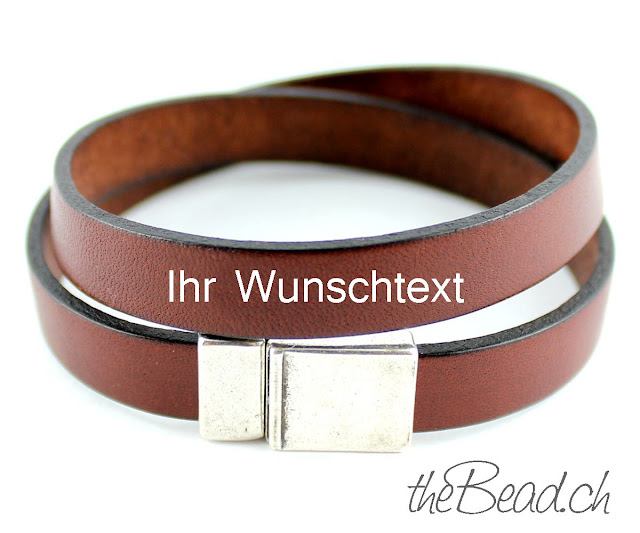 Graviertes Armband mit deinem Text Lieblingslied besonderes Datum Gravur