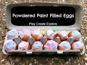 Powdered Paint Filled Eggs