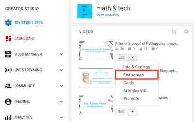 How to add an end screen on a YouTube video