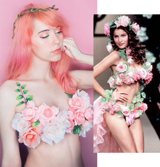 Mermaidens - Musings of a Modern Mermaid: DIY Vintage Yves Saint Laurent  Inspired Floral Bra