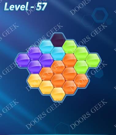 Block! Hexa Puzzle [Regular A] Level 57 Solution, Cheats, Walkthrough for android, iphone, ipad, ipod