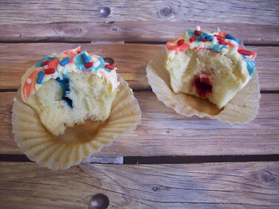 fourth of july cupcakes. 4th of July Tye-Dye Cupcakes