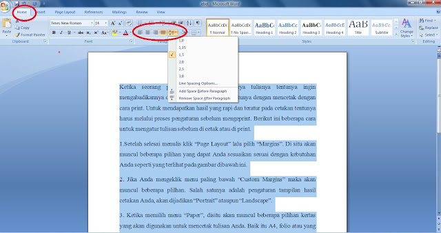 Cara Mengatur Ukuran kertas di MS Word Sebelum di Print