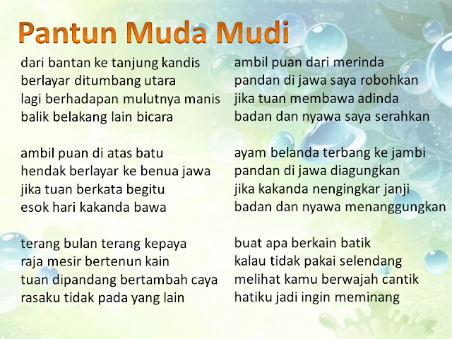 Pantun Muda Mudi