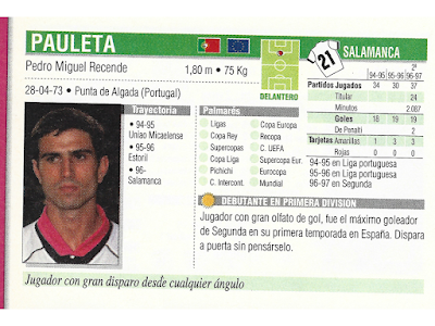 Ficha de Pauleta en la Guía Marca 1997-1998