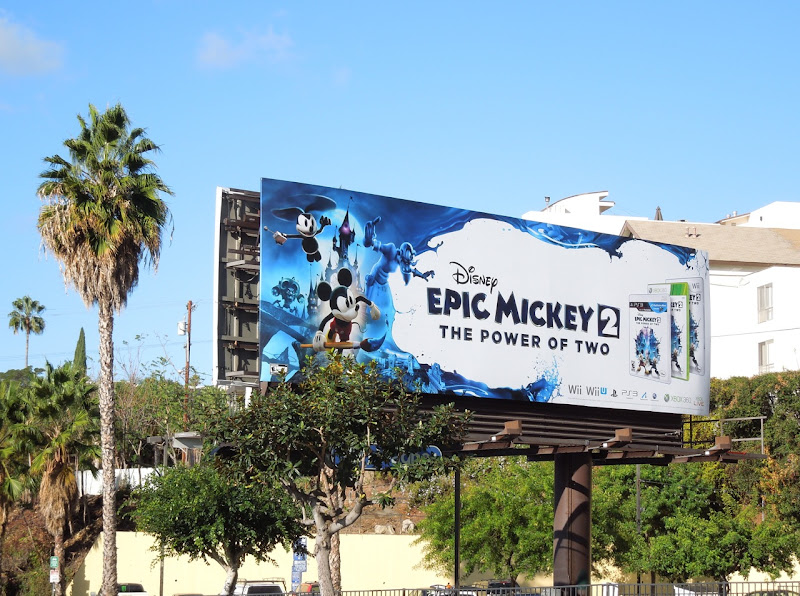 Disney Epic Mickey 2 game billboard