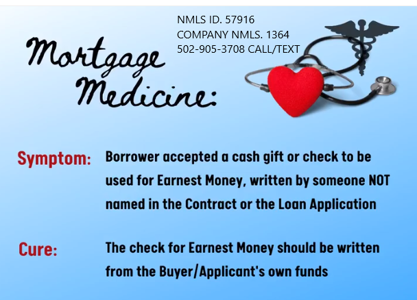 earnest money deposit for a Kentucky mortgage loan