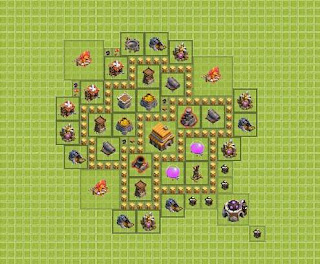 Base Clash of Clans Terbaik TH 5 Hybrid