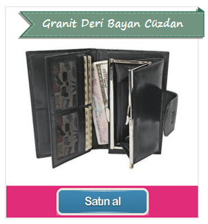 Granit Deri Bayan Cüzdan