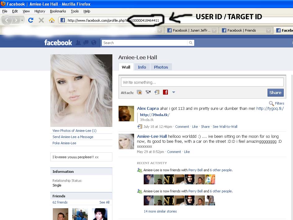 facebook profile id. Finding your friend user ID: Visit your friend facebook profile then take a 