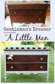 Gentleman's Dresser Converted to Baby Changer, Bliss-Ranch.com