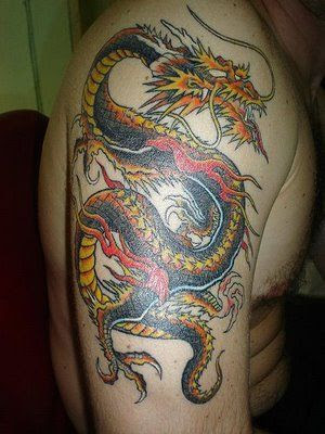 Labels ARM TATTOO DRAGON