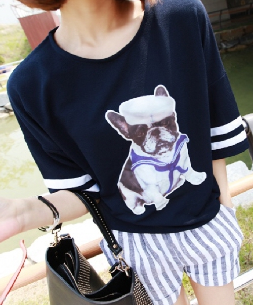 Sailor Pug Print T-Shirt