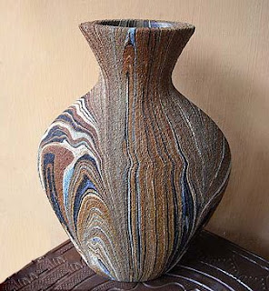 Antique flower vase decorative sand color