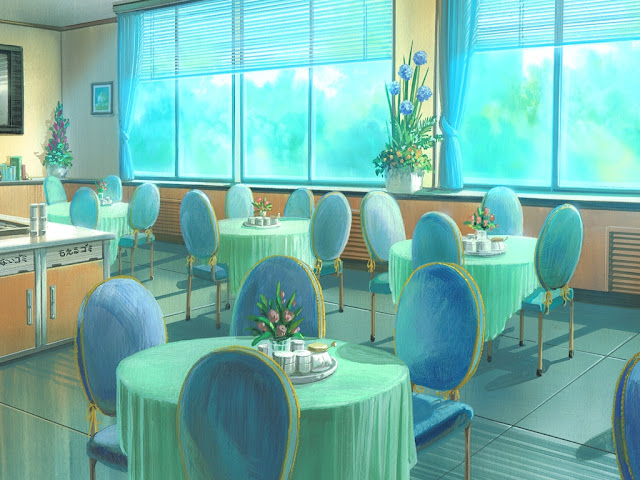 Anime Elegant Restaurant Background