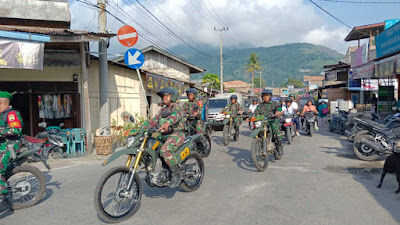 Ciptakan Kondisi Aman di Hari Buruh Internasional, TNI Polri di Samosir Patroli Skala Besar